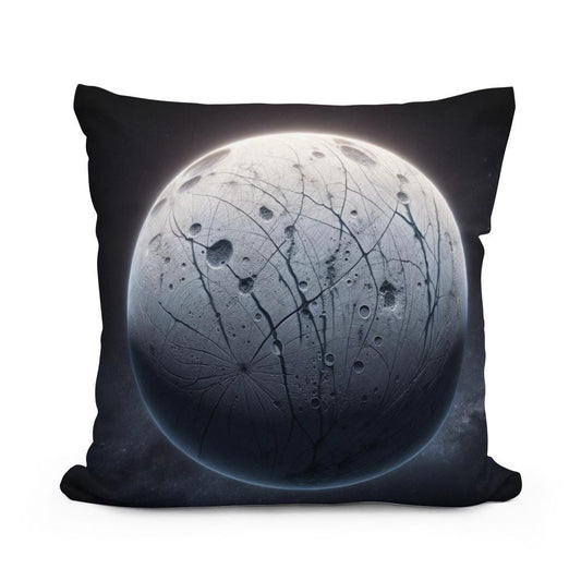 Europa's Subsurface Mystery Cotton Cushion - Main Image