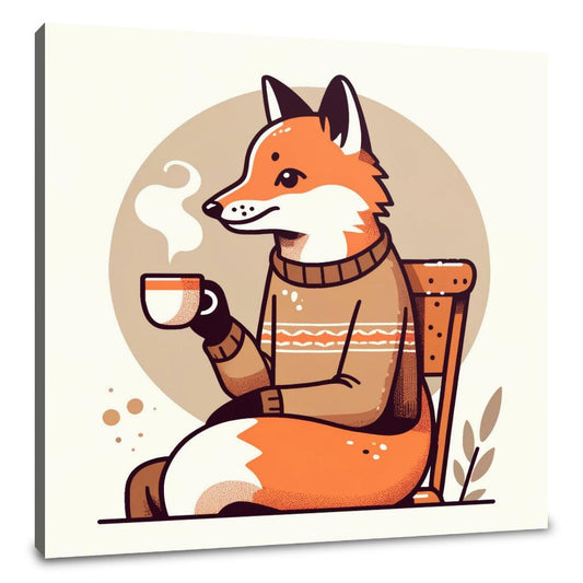 Cozy Fox Tea Canvas - Main Image