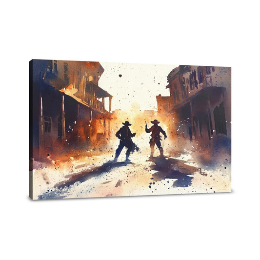 Outlaws at High Noon Canvas - Main Image