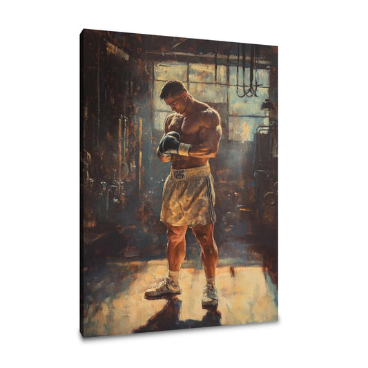 Determined Boxer Canvas - Main Image