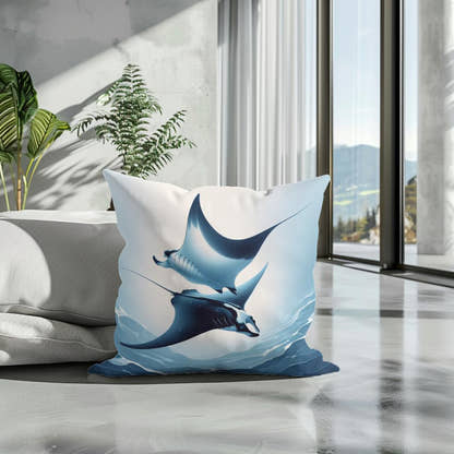 Blue Manta Ballet Cotton Cushion - Secondary Image 3