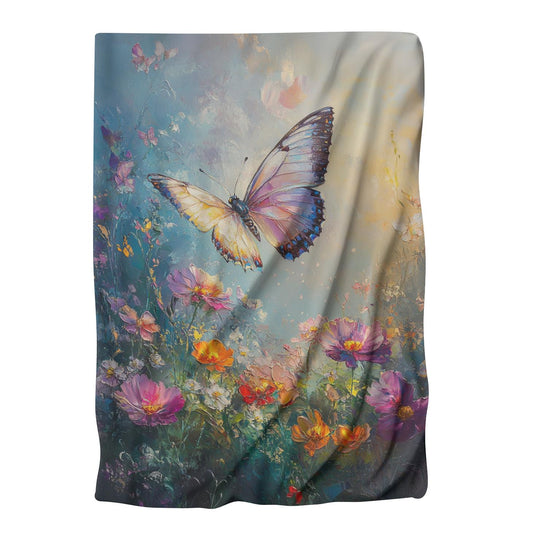 Fluttering Butterfly Garden Blanket - Main Image