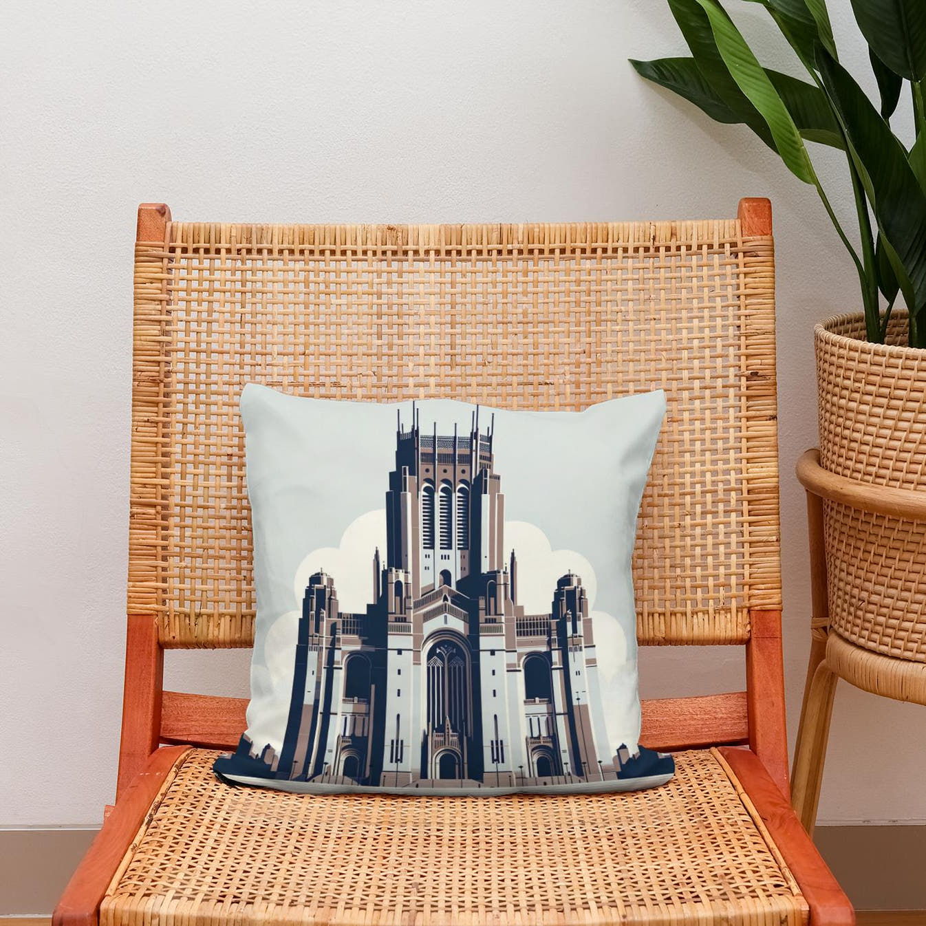 Liverpool Cathedral Minimalist Essence Cotton Cushion - Secondary Image 2