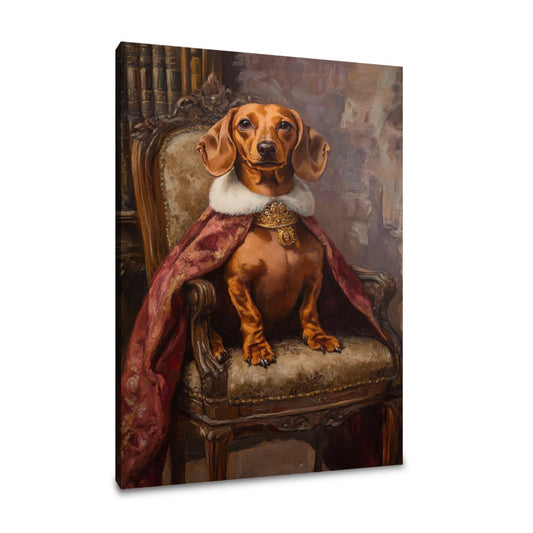 Regal Dachshund Twilight Canvas - Main Image