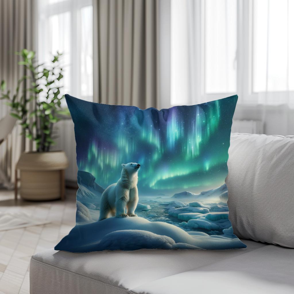 Arctic Majesty Cotton Pillow - Secondary Image 4