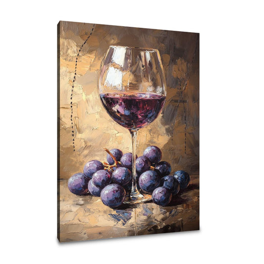 Grapes and Glass Canvas - Main Image