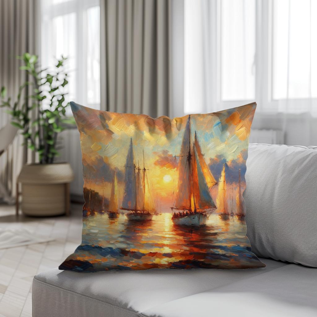 Harbor Glow Cotton Cushion - Secondary Image 4