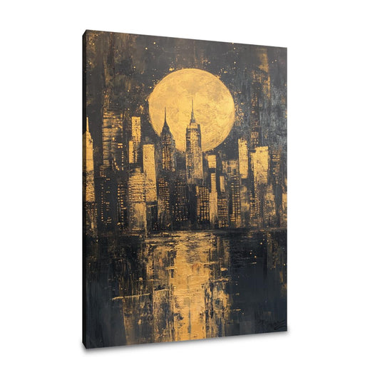 Midnight City Glow Canvas - Main Image