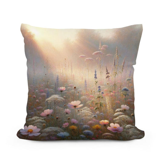 Dawn's Tranquility Cotton Pillow - Main Image