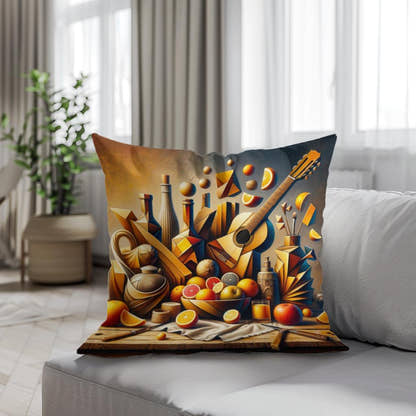 Abstract Still Life Cotton Cushion - Secondary Image 4