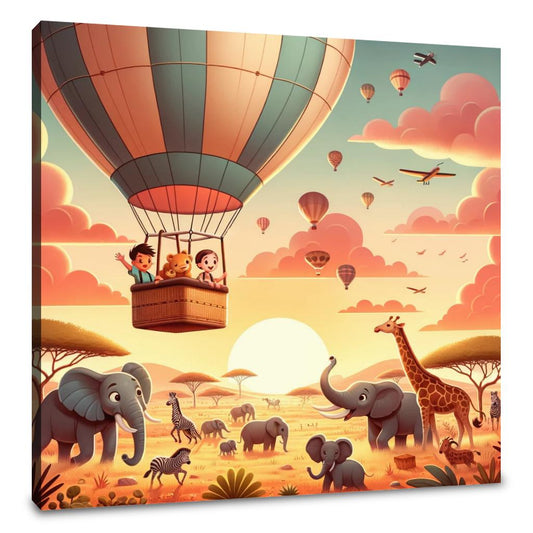 Safari Balloon Adventure Canvas - Main Image