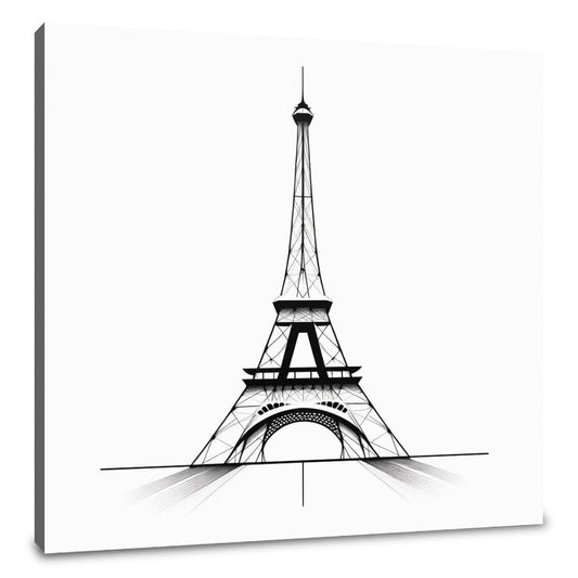 Eiffel Tower Geometry Paris Canvas - Main Image