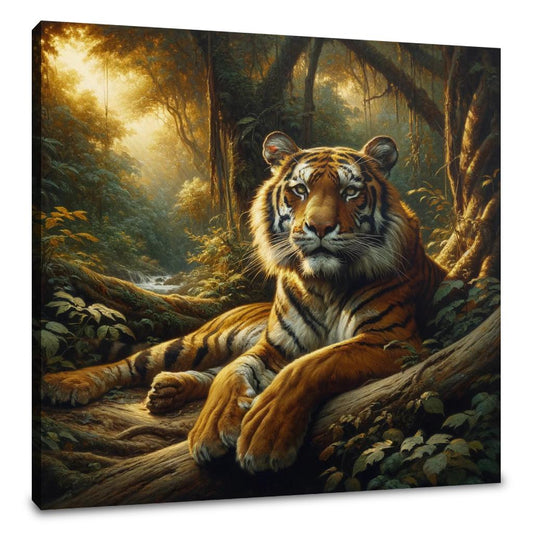 Jungle Repose Tiger Canvas - Main Image