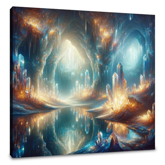 Mystical Crystal Grotto Canvas - Main Image