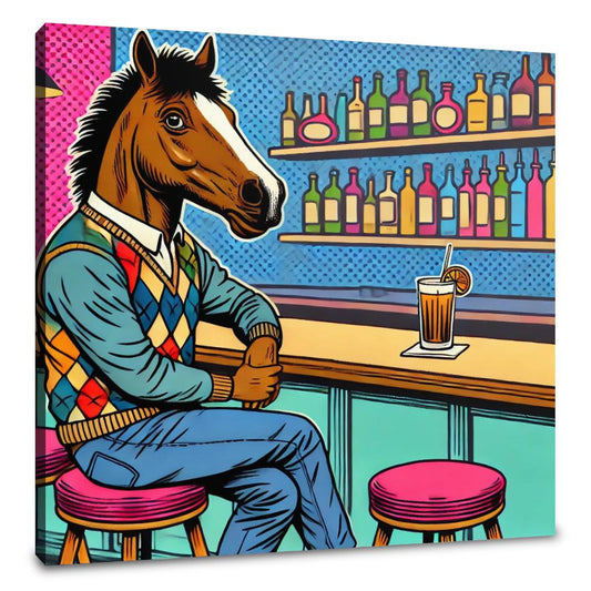 Retro Horse Bar Canvas - Main Image