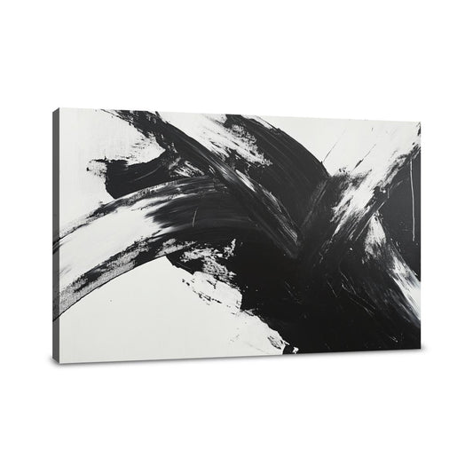 Monochrome Whirlwind Canvas - Main Image