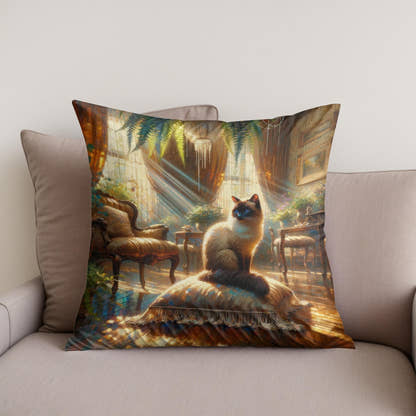 Siamese Solitude Cotton Cushion - Secondary Image