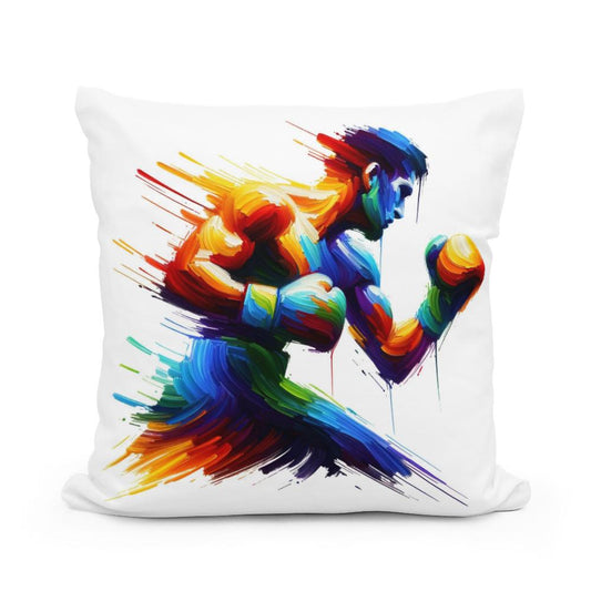 Pugilist's Colorful Impact Cotton Cushion - Main Image