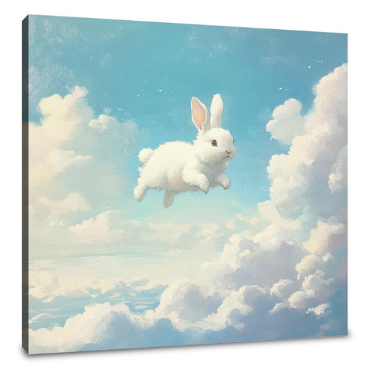 Fluffy Clouds Bunny Canvas - Main Image