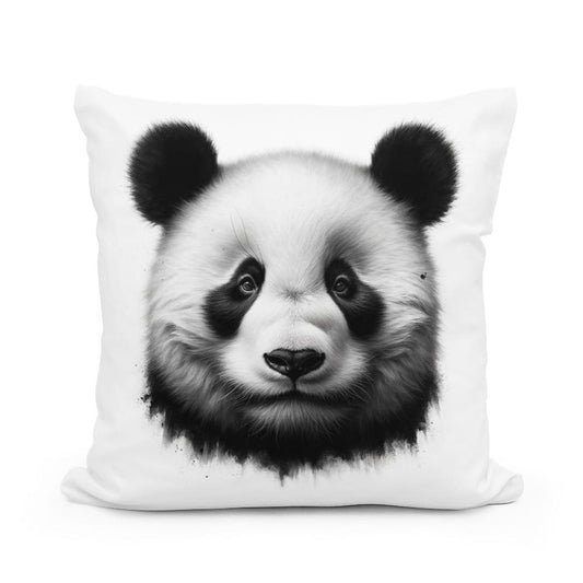 Emotive Panda: Captured Grace Cotton Pillow - Main Image