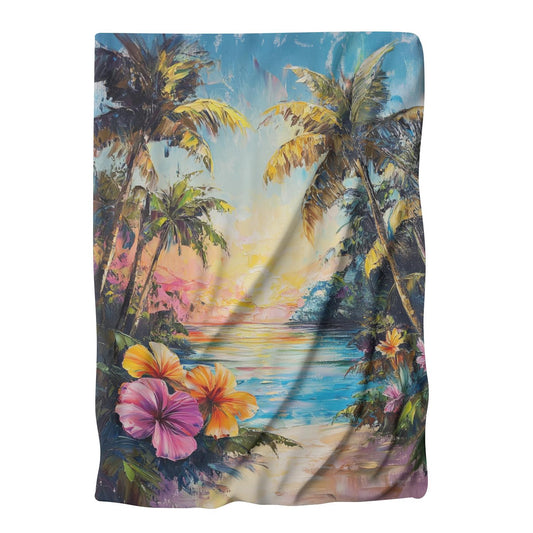 Tropical Dawn Serenity Blanket - Main Image