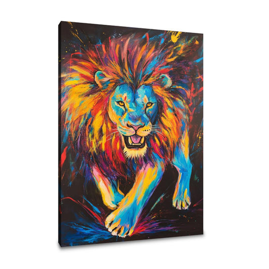 Lion's Vivid Roar Canvas - Main Image