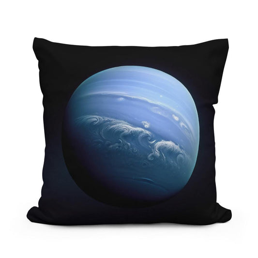 Neptune's Cosmic Enigma Cotton Cushion - Main Image