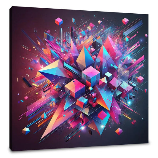 Fractured Geometry Chaos Canvas - Main Image