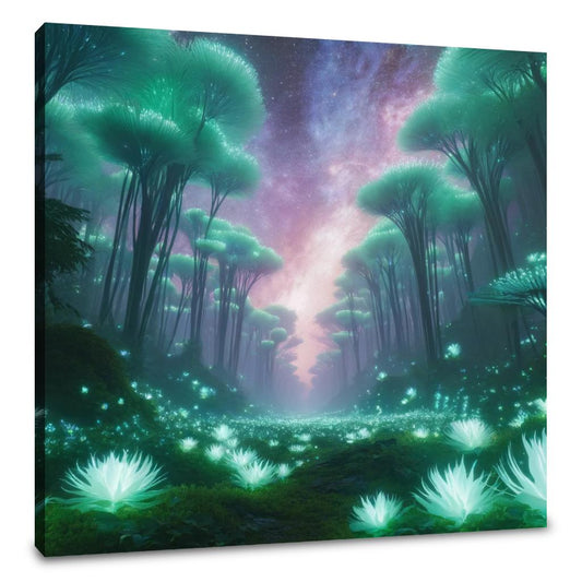 Bioluminescent Jungle Canvas - Main Image