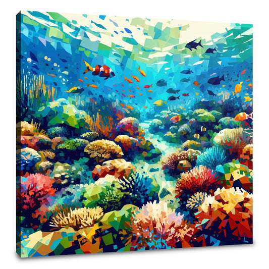 Great Barrier Reef Abstract Canvas - Main Image