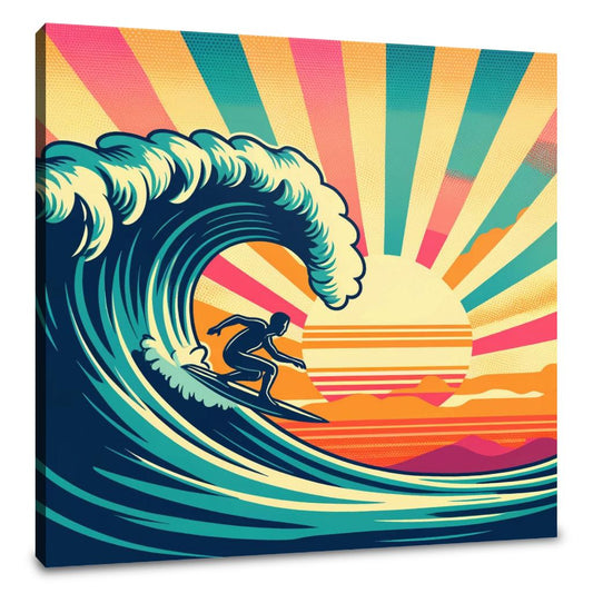 Sunset Surf Spectacle Canvas - Main Image