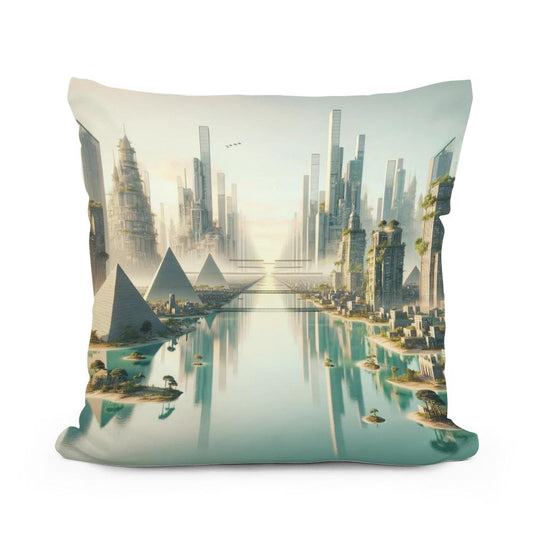 Timeless City Reflections Cotton Cushion - Main Image