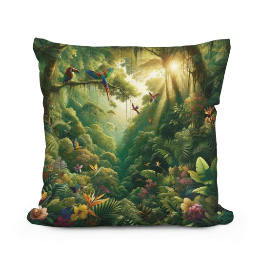 Verdant Canopy Cotton Cushion - Main Image