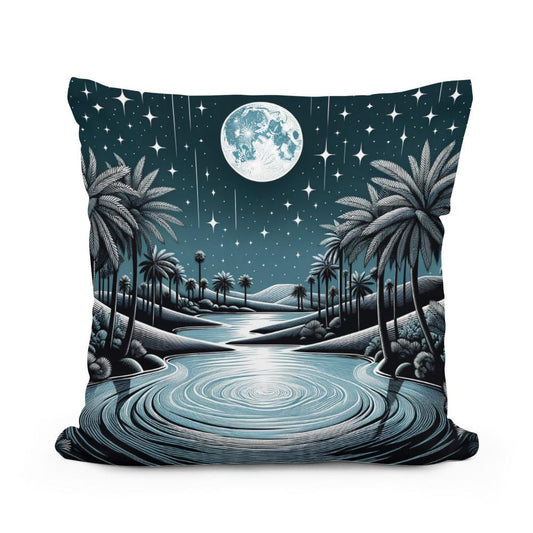 Midnight Oasis Serenade Cotton Cushion - Main Image