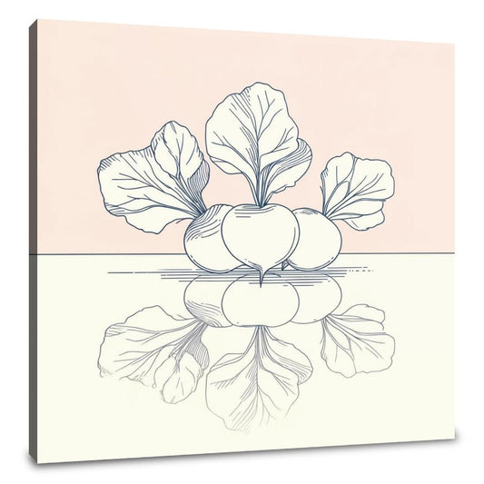 Serene Radish Reflections Canvas - Main Image