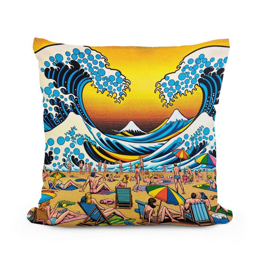 Seaside Pop Spectacle Cotton Cushion - Main Image