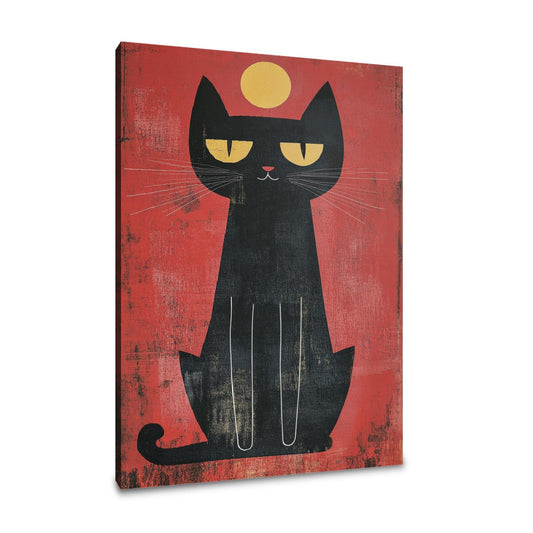 Edgy Black Cat Canvas - Main Image