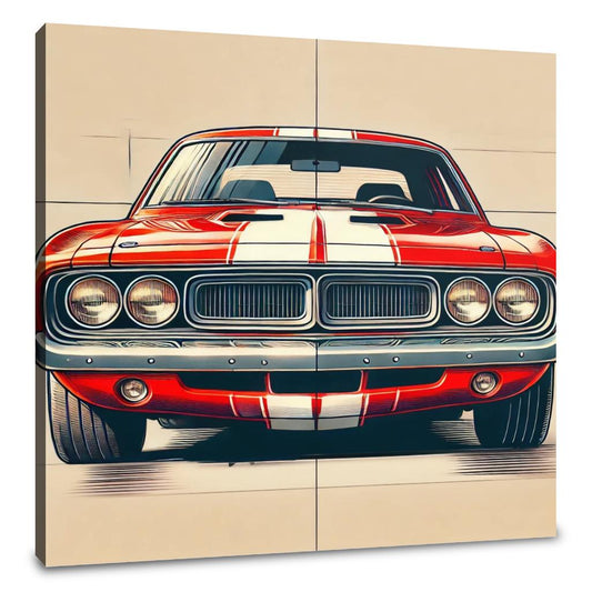 Classic Muscle Car Canvas - Main Image