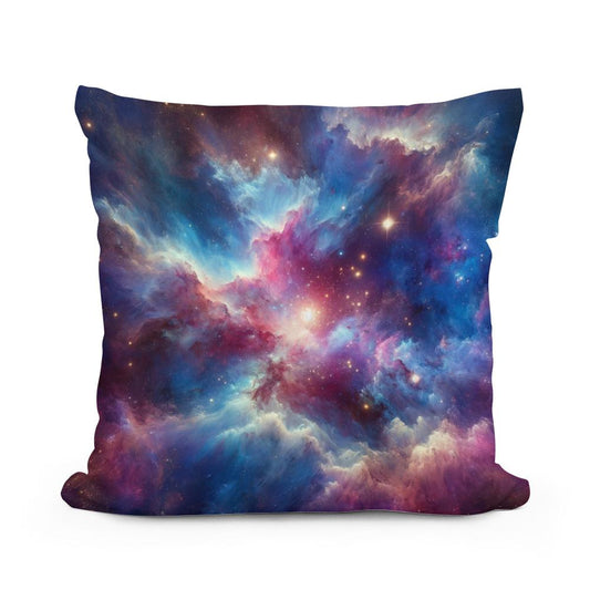 Starry Nebula Artwork Cotton Pillow - Main Image