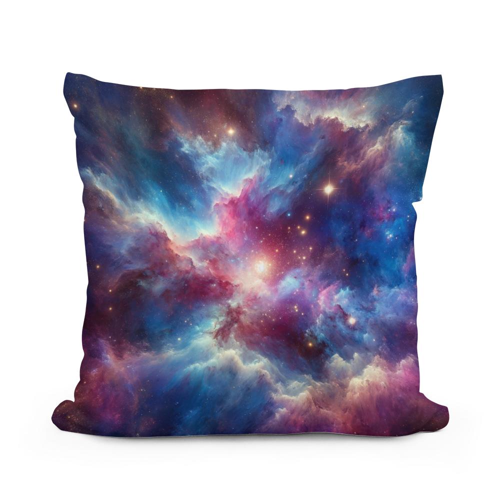 Starry Nebula Artwork Cotton Pillow - Main Image
