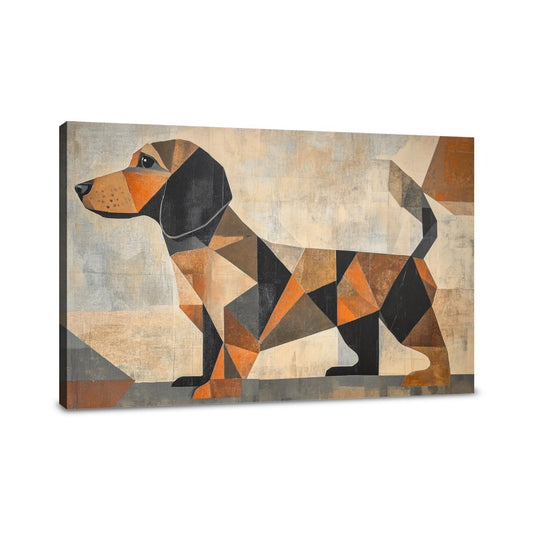 Cubist Dachshund Canvas - Main Image