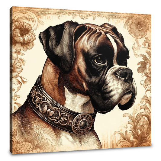 Nostalgic Charm Vintage Boxer Canvas - Main Image