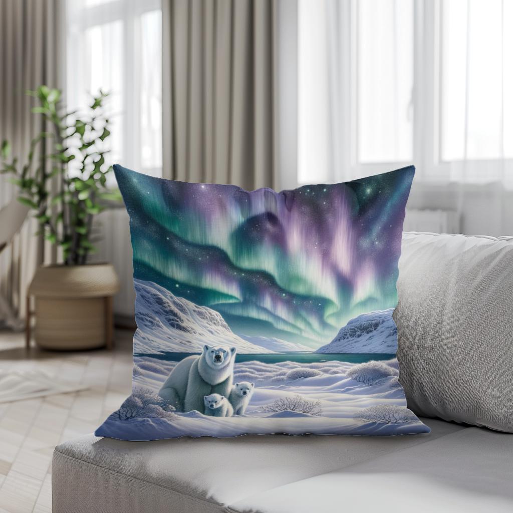 Arctic Whisper Cotton Pillow - Secondary Image 4