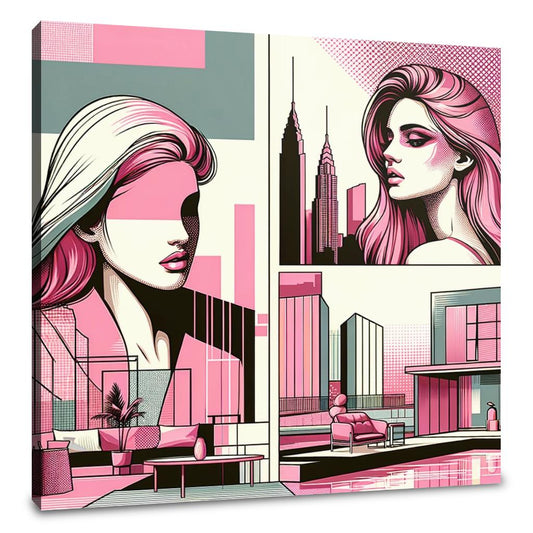 Urban Elegance: Modern Pop Art Canvas - Main Image