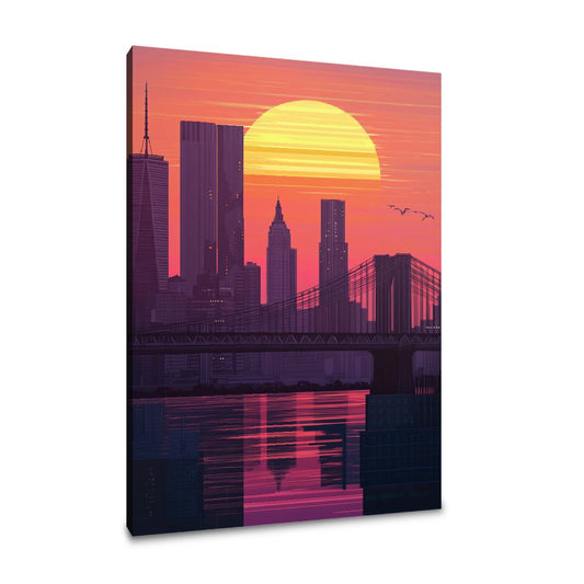 Sunset Cityscape Canvas - Main Image