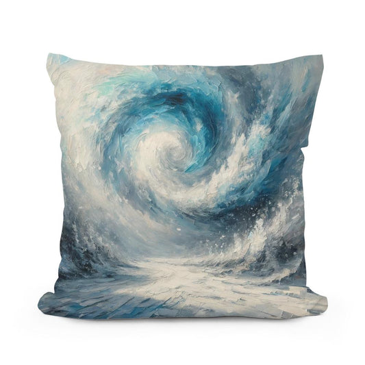 Blizzard's Embrace Cotton Pillow - Main Image