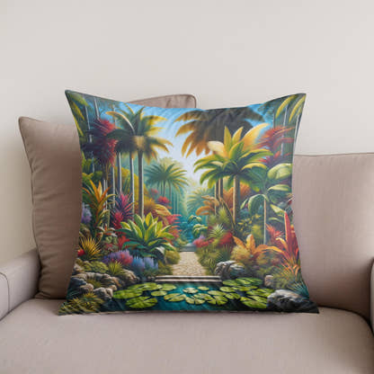 Tropical Oasis Cotton Cushion - Secondary Image
