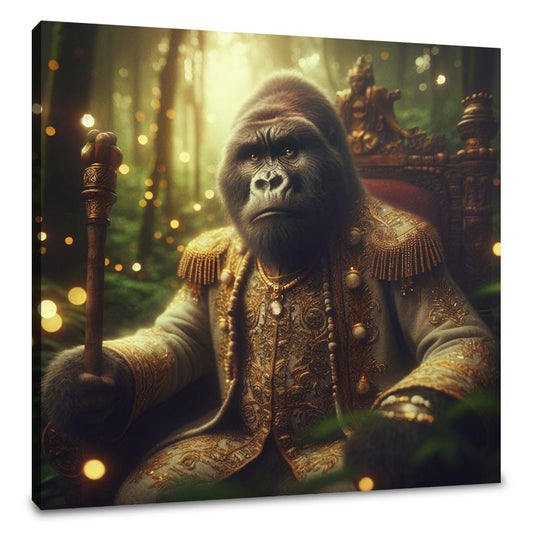Majestic Gorilla Royalty Canvas - Main Image
