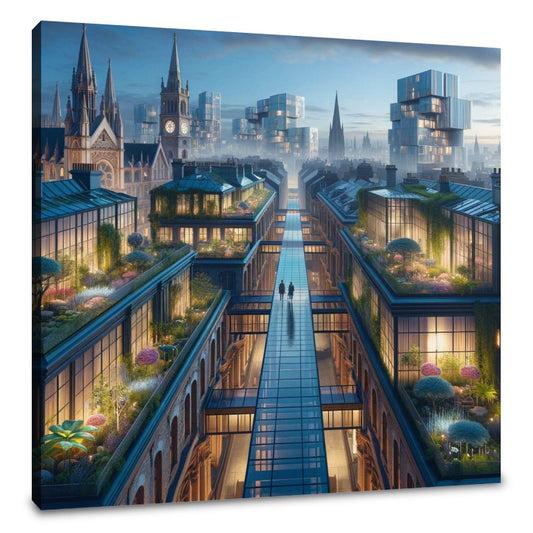 Green Canopy Twilight Canvas - Main Image