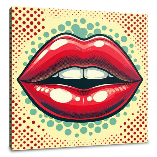 Red Lips Pop Canvas - Main Image